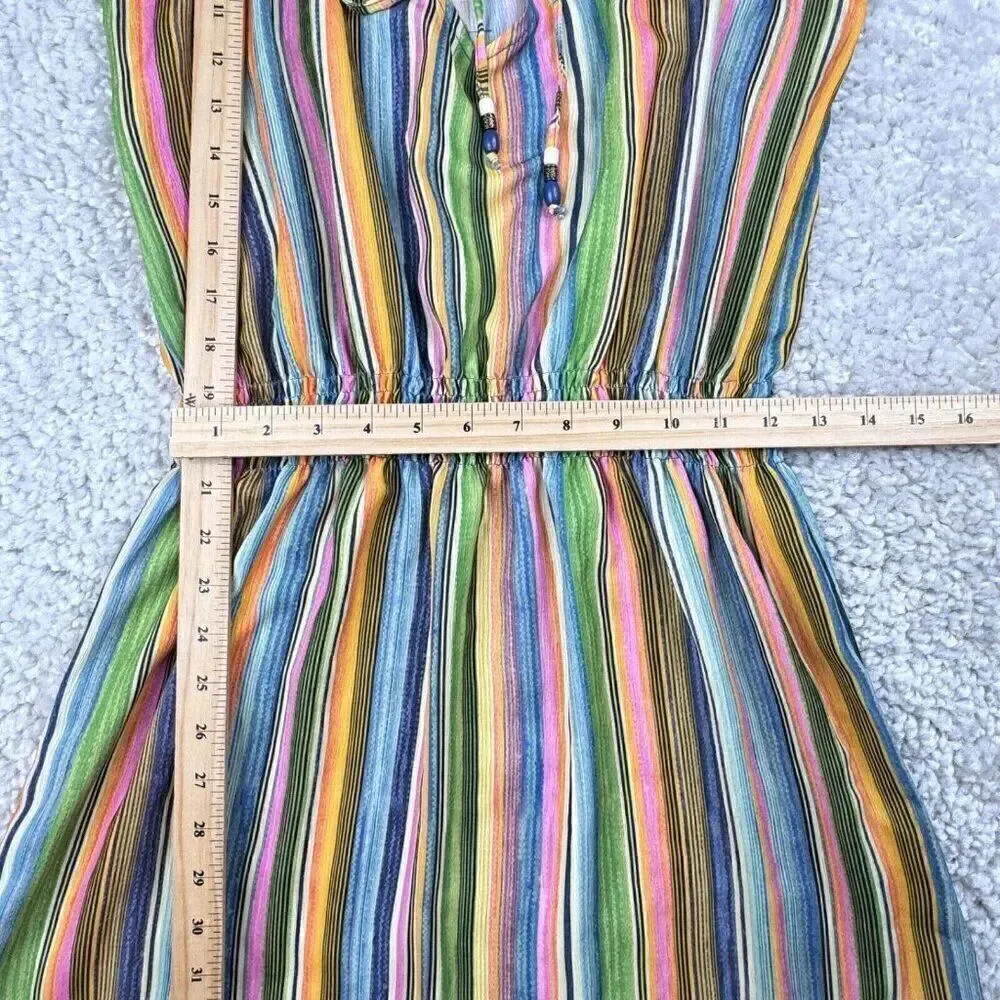 Becca Swim West Village Striped Smocked Cover Up Dress